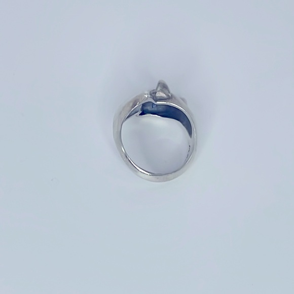 Dog/Fox Ring with Blue Sapphire Eyes Ring - Picture 4 of 5